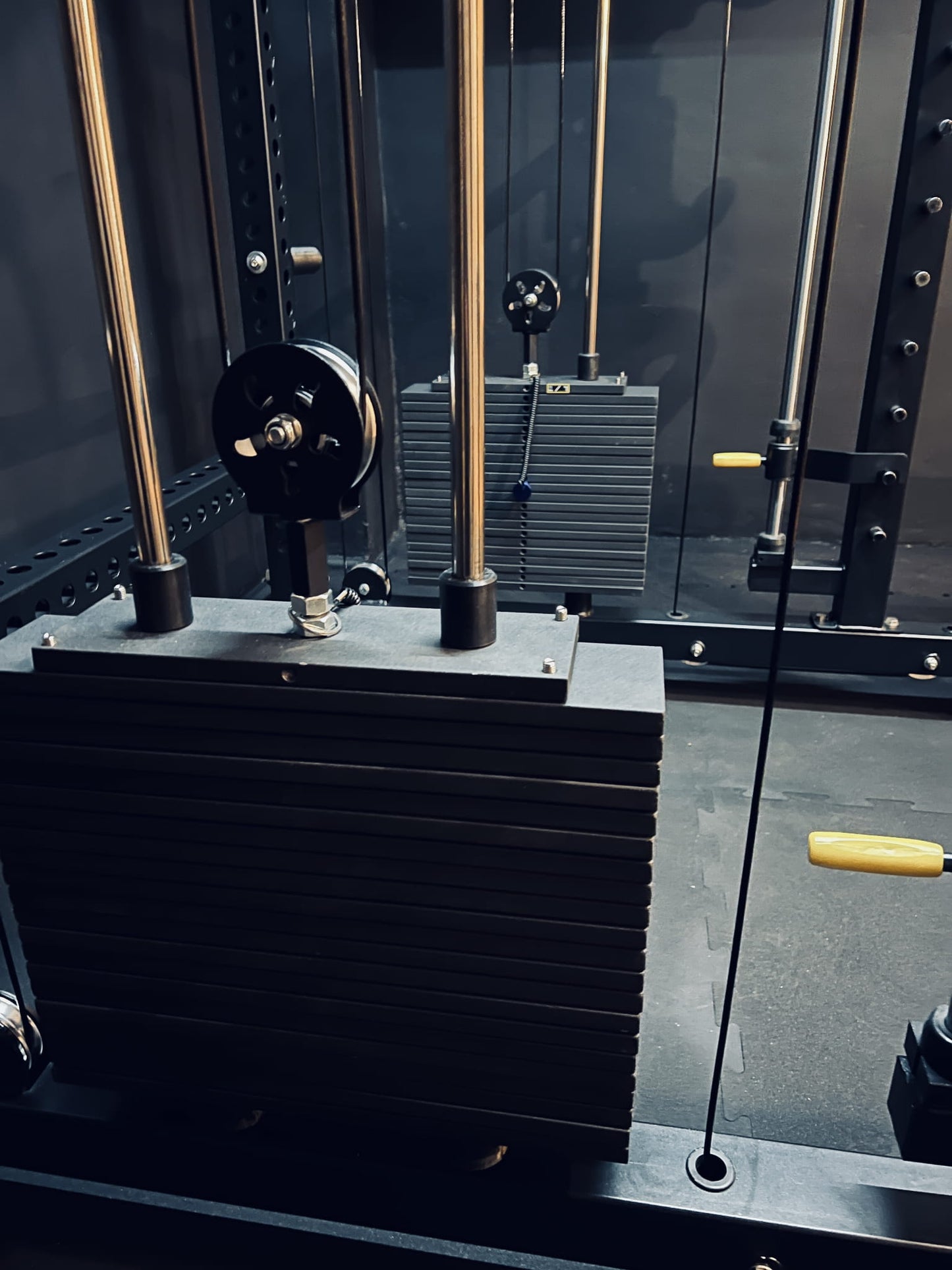 Multi-gym Krypton Sport XA-205 SMITH MACHINE con lat pulldown 1:1, 2 blocchi di peso da 110 kg, dip, peso totale 590 kg, nero opaco